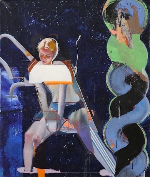 Rayk Goetze: Kindskopf, 2018, Öl auf Leinwand, 130 x 110 cm 